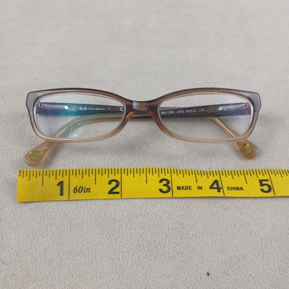 Dolce Gabbana Womens Eyeglasses‎ Frames DG1189 Brown Rectangular Logo